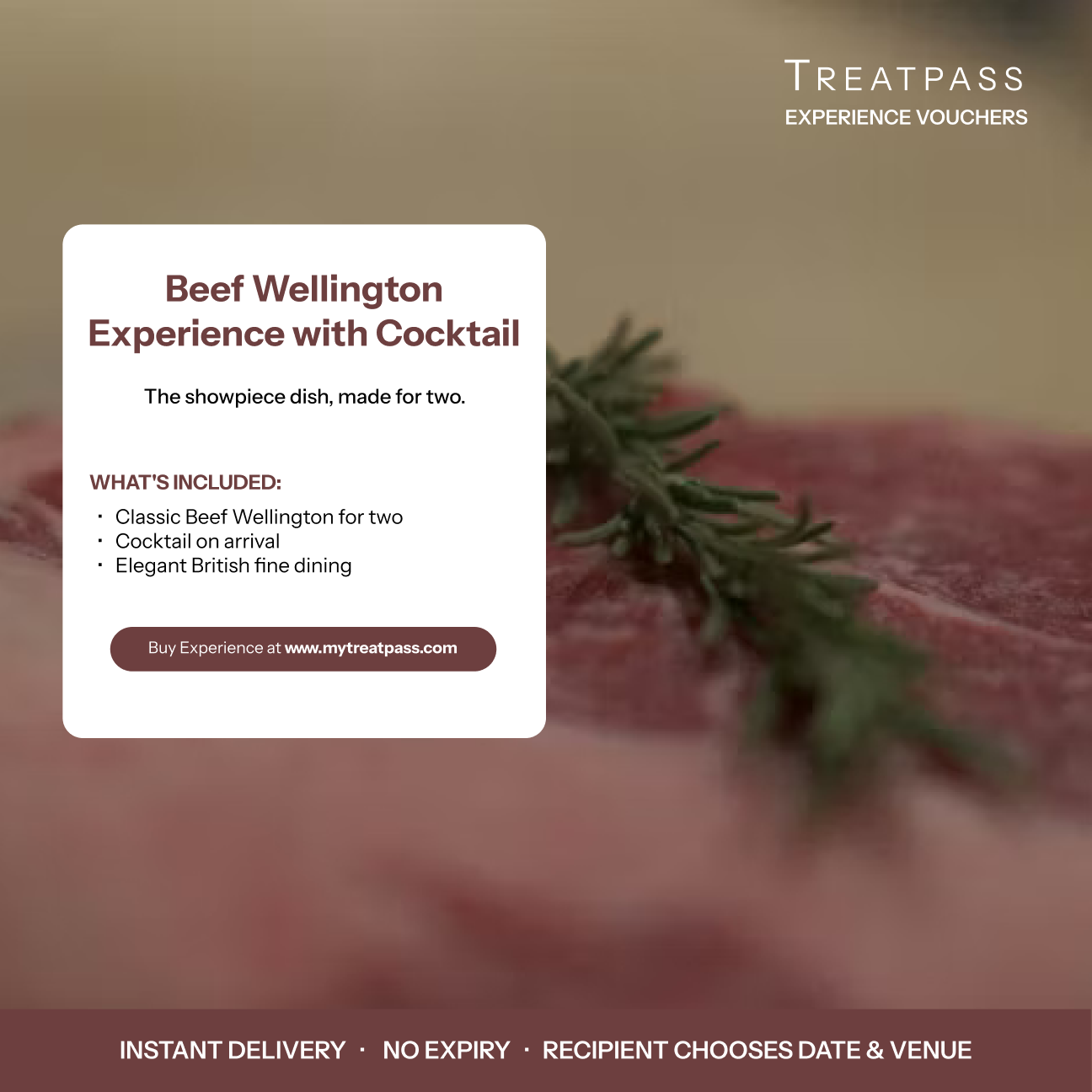 Beef Wellington Experience with Cocktail
