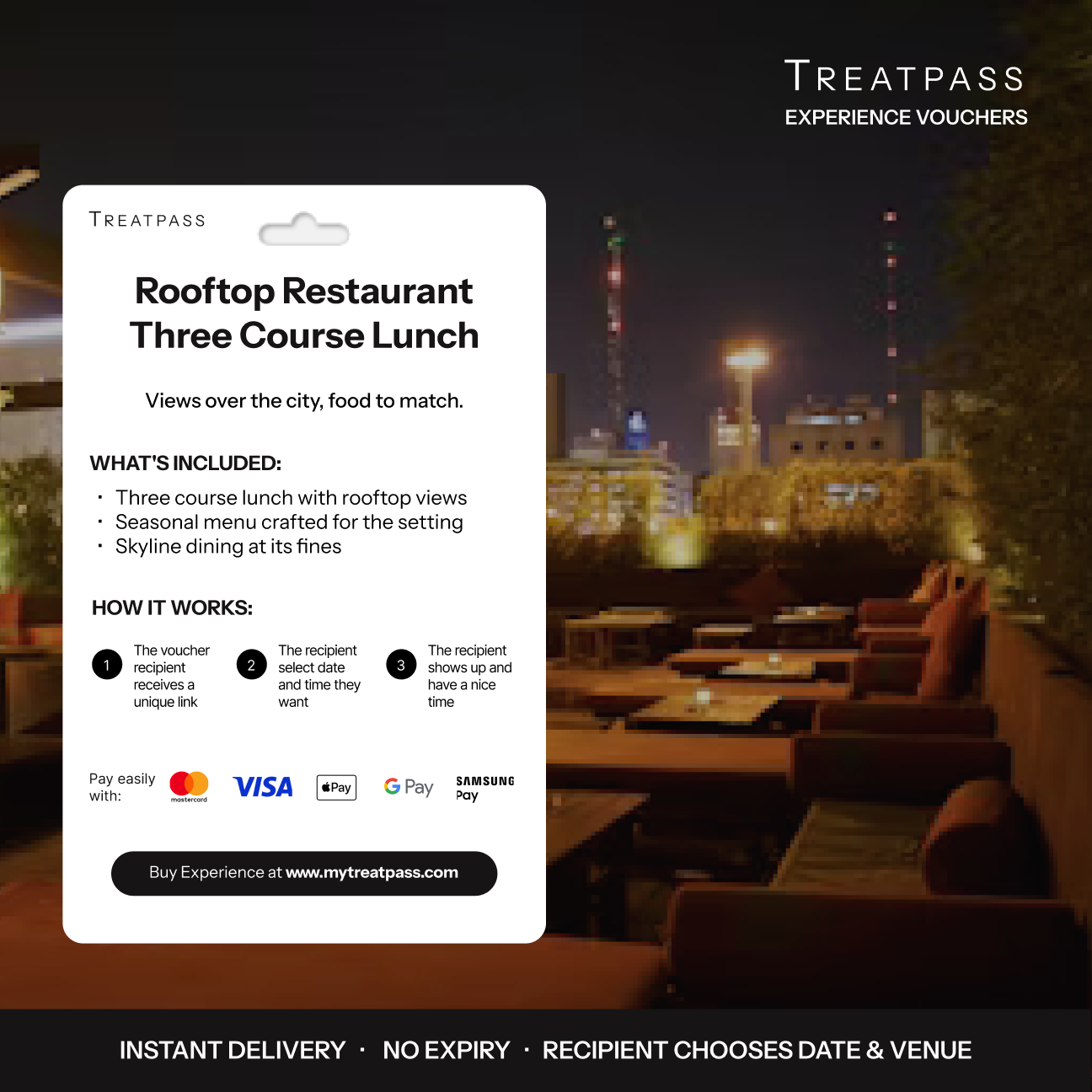 Rooftop Restaurant Three Course Lunch