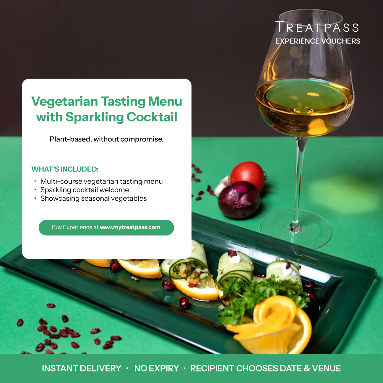 Vegetarian Tasting Menu with Sparkling Cocktail