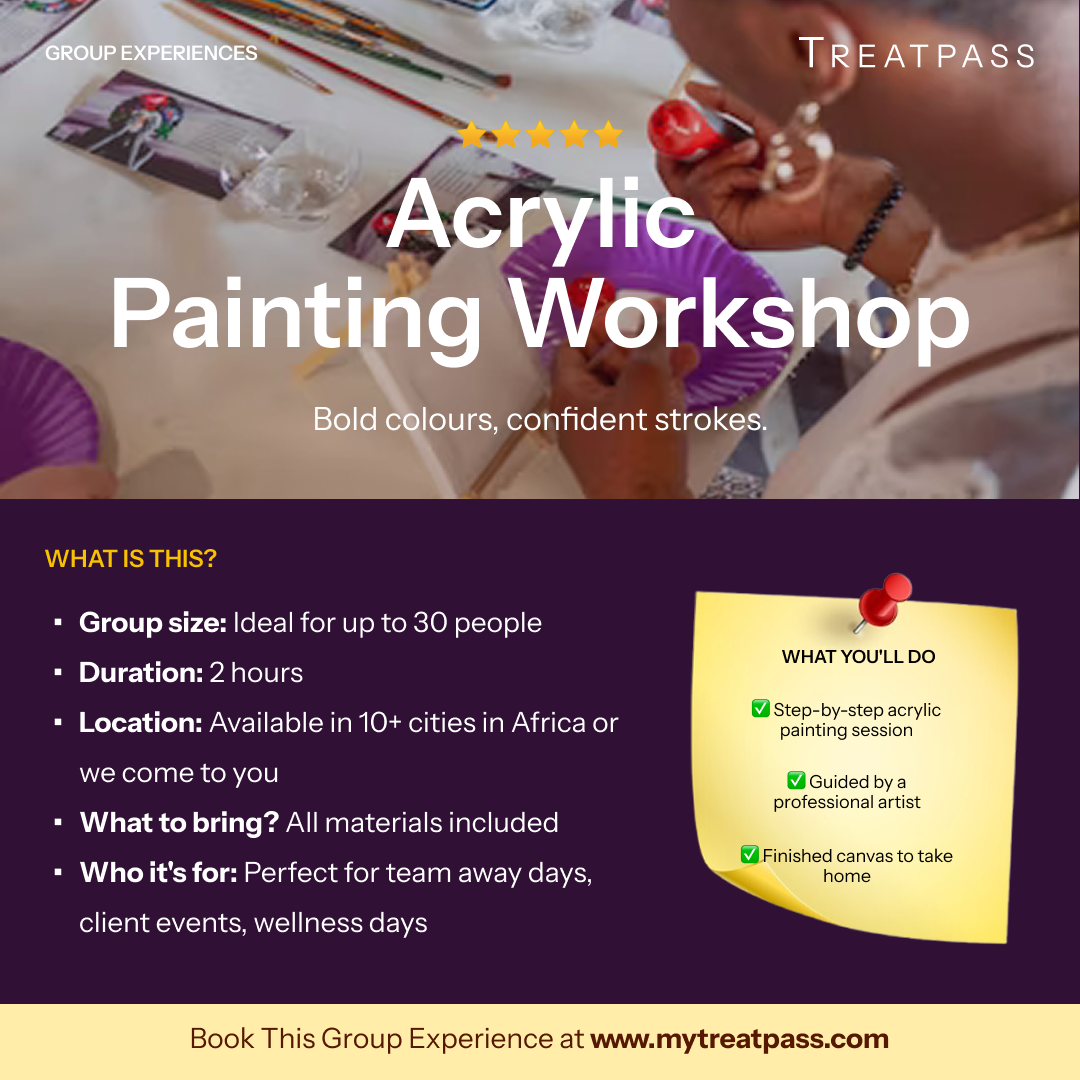 Acrylic Painting Workshop group experience – TreatPass Africa