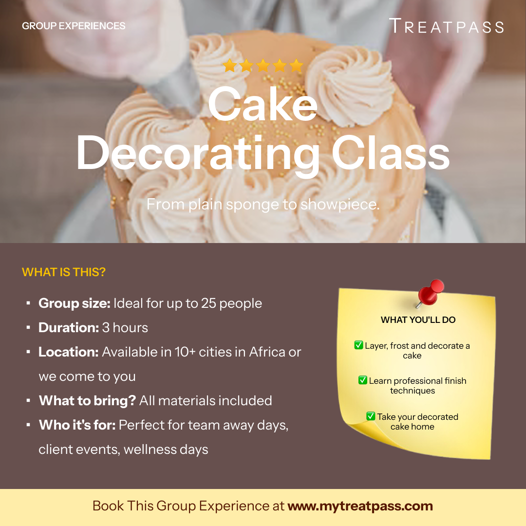 Cake Decorating Class group experience – TreatPass Africa