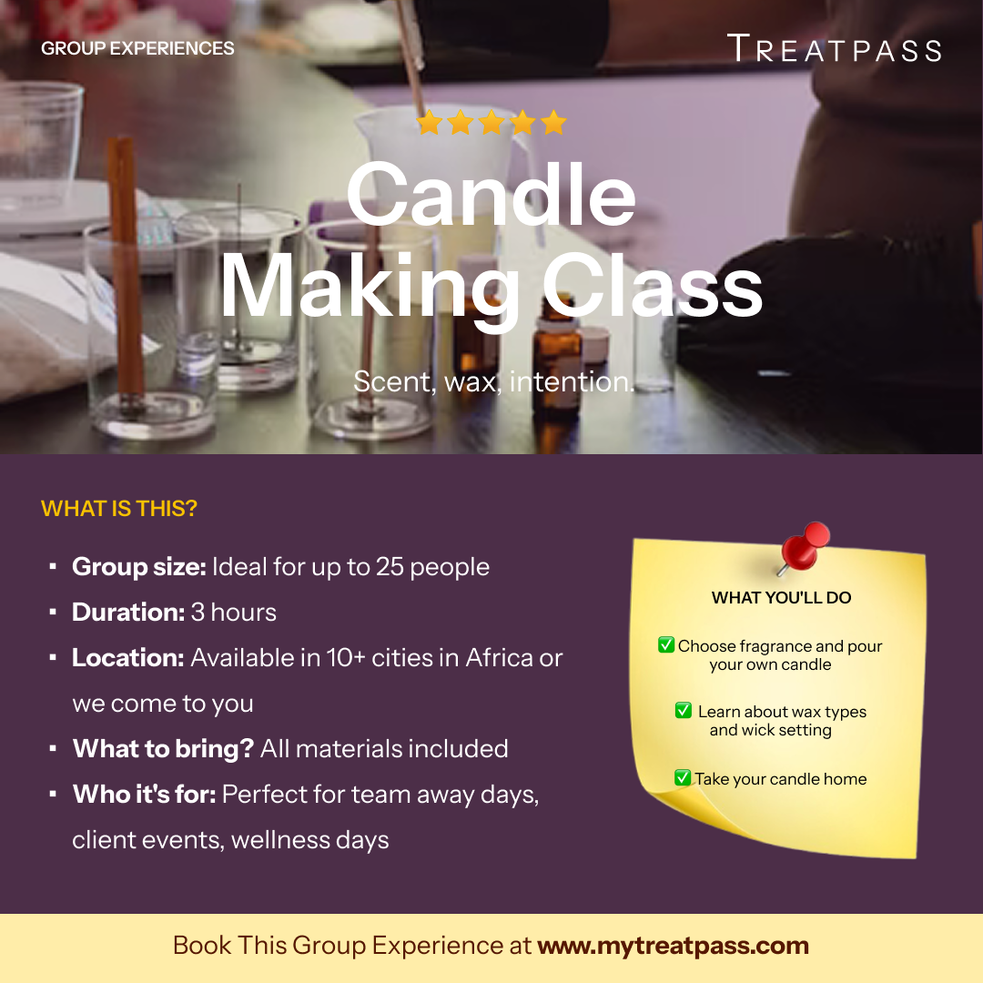 Candle Making Class group experience – TreatPass Africa
