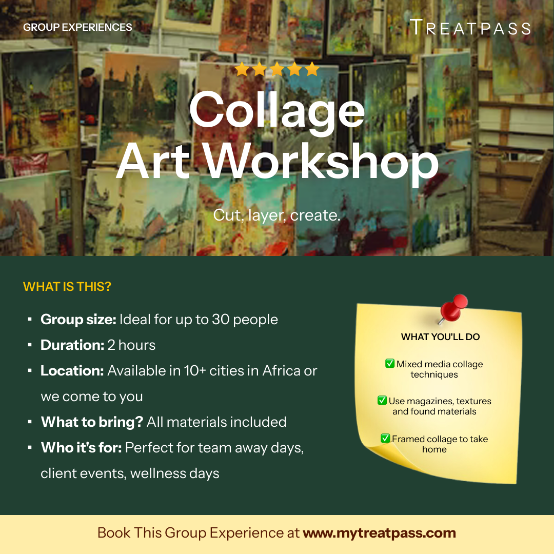 Collage Art Workshop group experience – TreatPass Africa