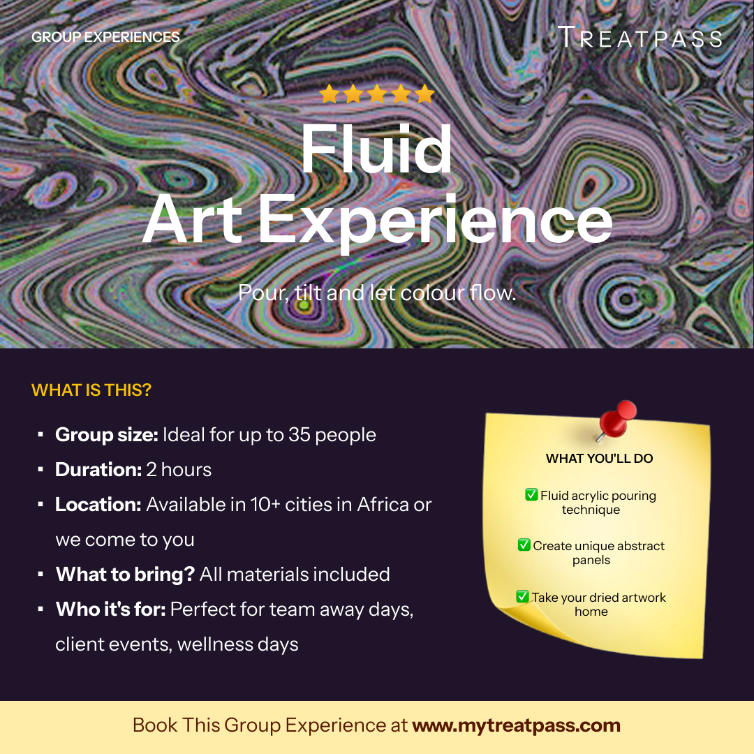 Fluid Art Experience group experience – TreatPass Africa