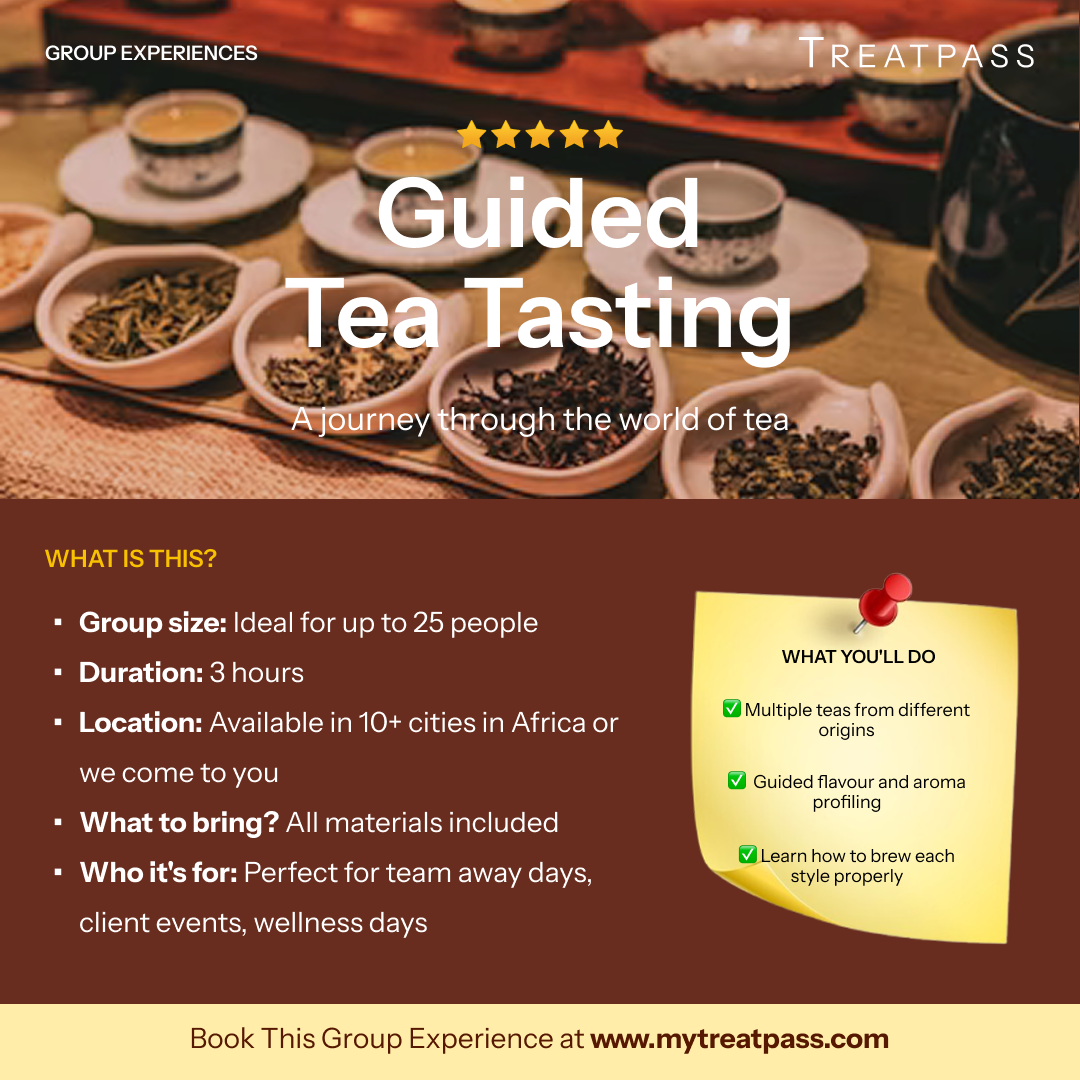 Guided Tea Tasting group experience – TreatPass Africa