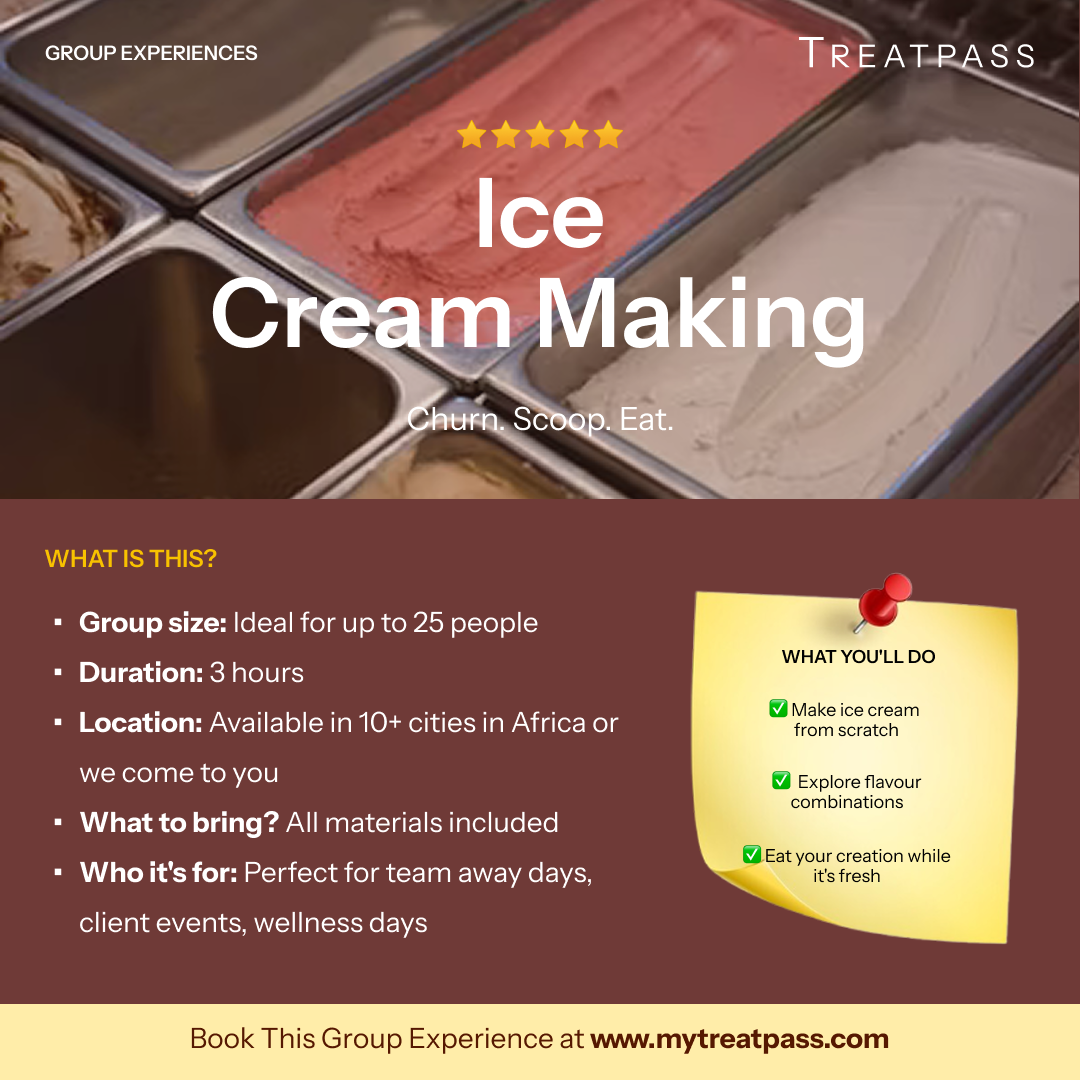 Ice Cream Making group experience – TreatPass Africa