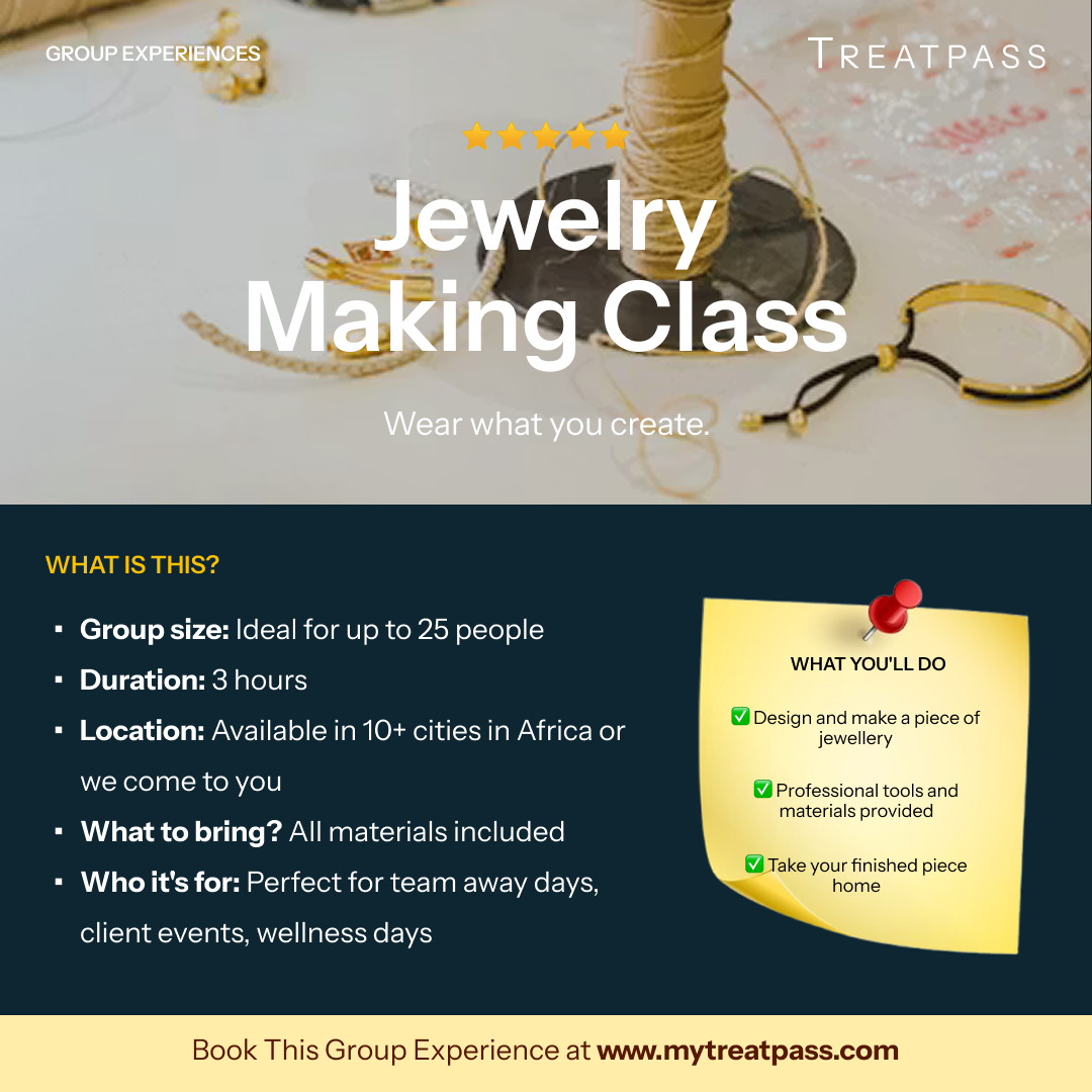 Jewelry Making Class group experience – TreatPass Africa