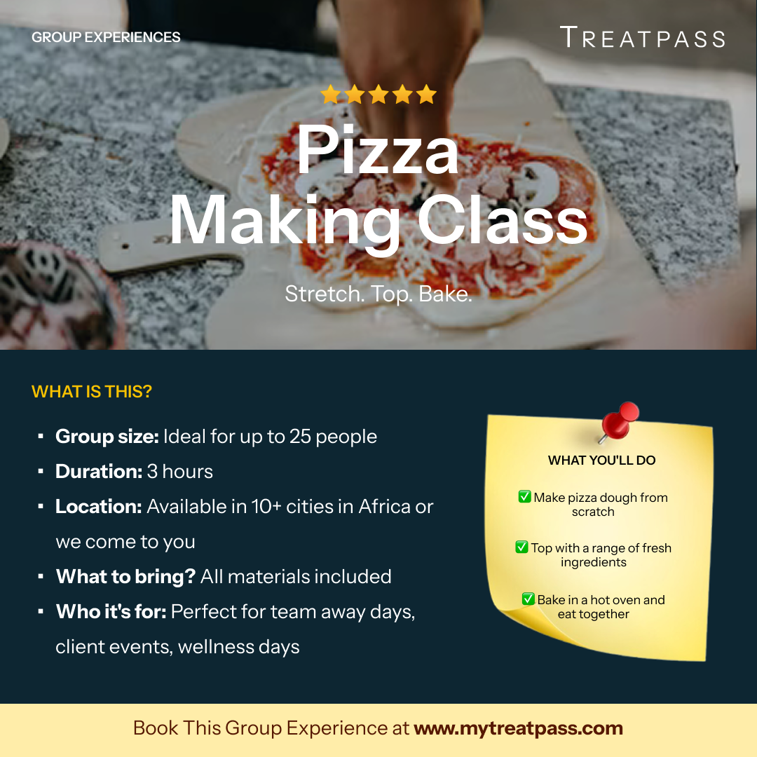 Pizza Making Class group experience – TreatPass Africa
