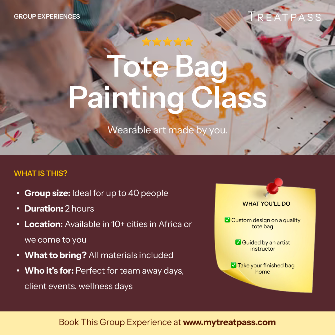 Tote Bag Painting Class group experience – TreatPass Africa