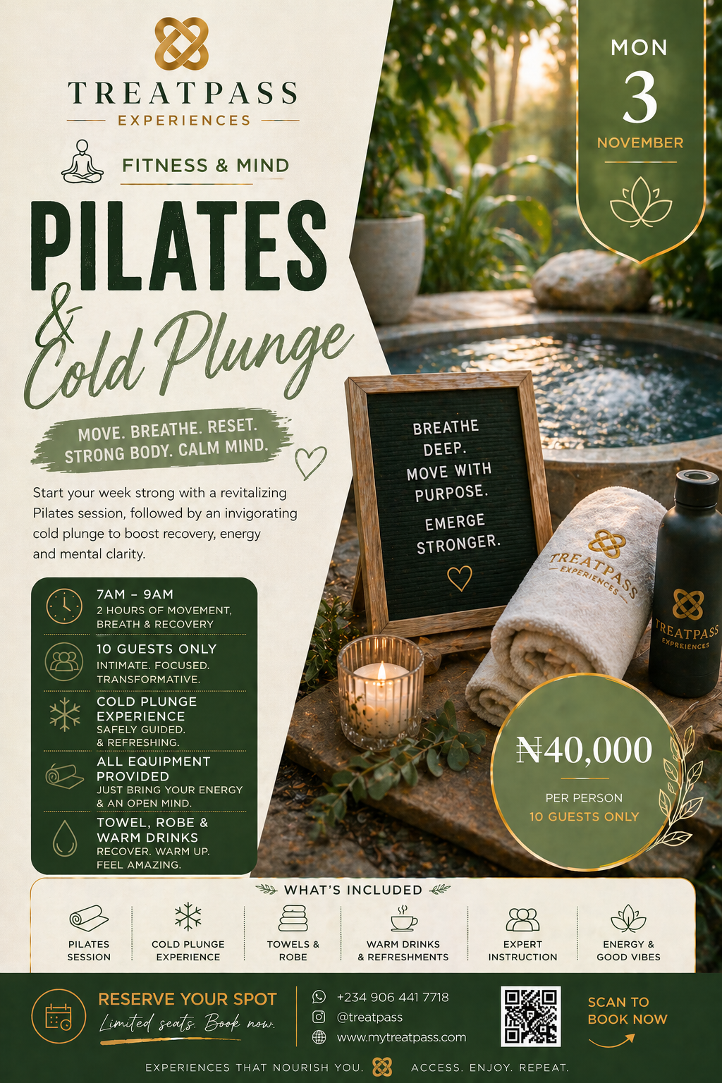 Pilates & Cold Plunge