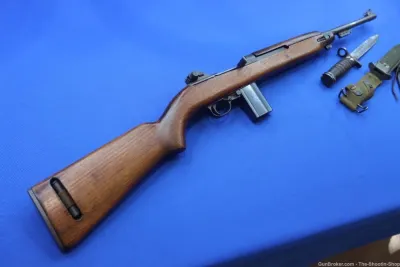 National Postal Meter US M1 30 Carbine Rifle 1943 Utica M4 Bayonet MARLIN Rare MARLIN MFG Barrel 15RD Mag 18" WW2 WWII …