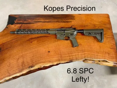 Kopes Precision 6.8 SPC II Rifle, LEFTY, Left Handed OD Green