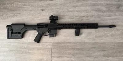 6mm ARC 20" AR15 CMT Lower w/ Flat Face Trigger & PA Red Dot