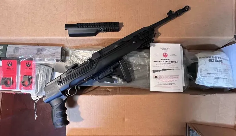 Scarce RUGER Mini-14 Tactical folder (2012), 16.12” barrel, extras, penny