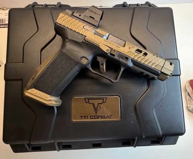 Canik TTI Combat 9mm 3-18rd Mags Pistol Bundle Optic Night Sights LNIB