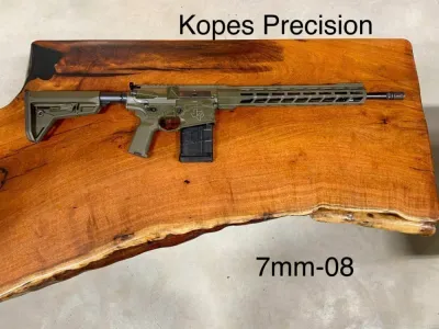 Kopes Precision 7mm-08 AR-10 Rifle, Olive Drab Green ODG