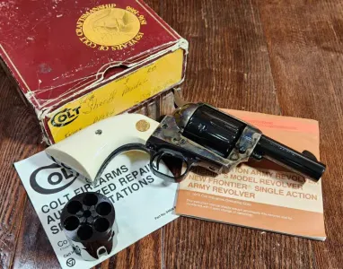 1986 Colt SAA Sheriff 44-40 44 Spl Ivory 150th Dual Cyl NOS Box