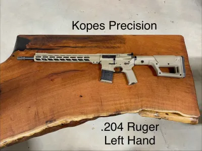 Left Hand .204 Ruger AR15 Rifle FDE Lefty