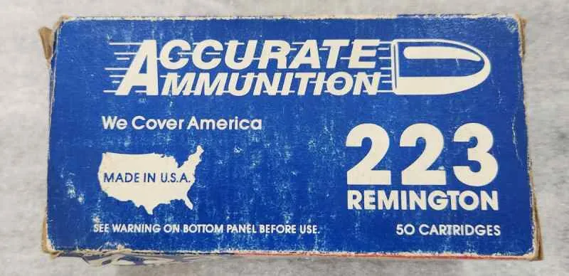 Vintage 223 Rem-Brand is "ACCURATE AMMUNITION" for sale in Tyler Texas