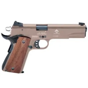 German Sport Guns M1911 HGA .22LR 5in. Threaded Barrel Wood Grip 10+1 Tan