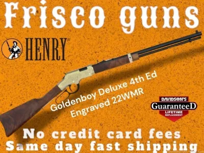 HENRY GOLDENBOY DELUXE 4TH ED. ENGRAVED .22WMR 12rd 20.5” H004MD4