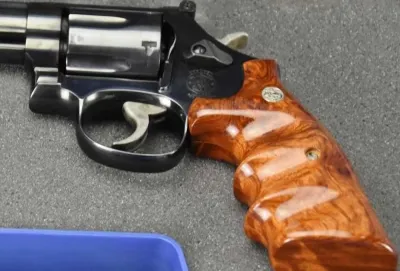 S&W Smith & Wesson Model 586-8 .357 magnum 4" barrel nice UPGRADED Grips Current Bid $220.00 11d 16h | 8 Bids