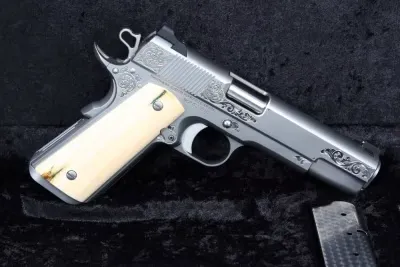 NEW! Nighthawk Custom VIP Silver 1911 45ACP Hand Engraved NHC Mammoth Grips