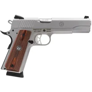 RUG SR1911 45ACP 5 SS WOOD GRIP 8RD