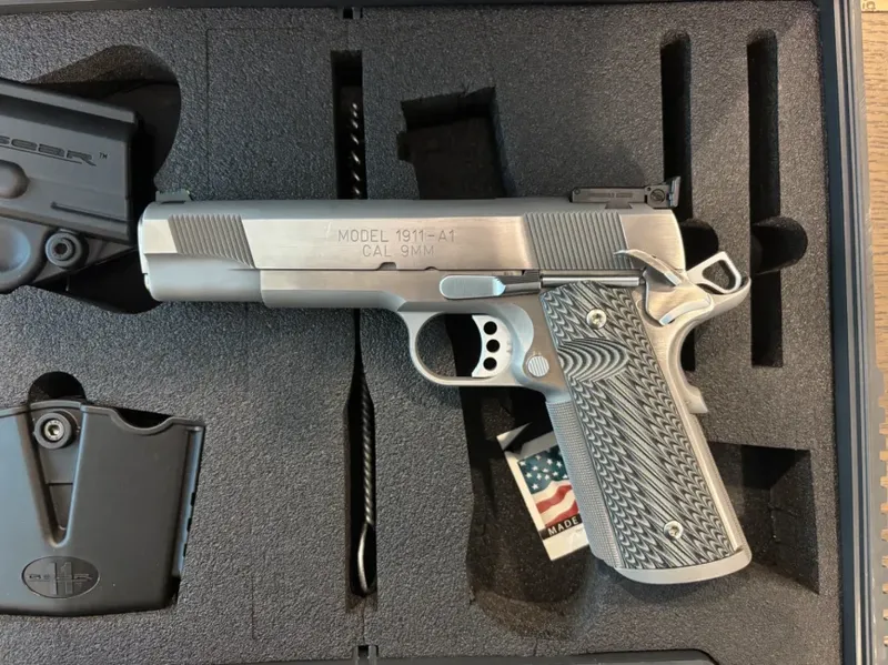 WTS Springfield Armory Stainless Loaded Target 1911 9mm Custom Shop [McKinney]