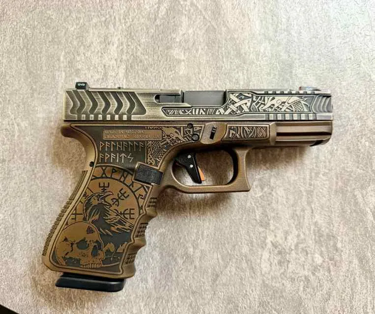 Laser Engraved Glock 19 for sale in Fort Worth Texas