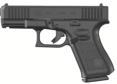 Glock UV1950203 G19 V Compact 9mm Luger 15+1 4.02 Black Barrel New