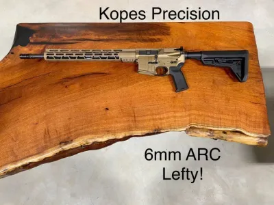 Kopes Precision 6mm ARC AR Rifle, Left Hand, Burnt Bronze