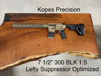 Kopes Precision 300 BLK Suppressor Optimized LH 1-5 Twist Left Handed