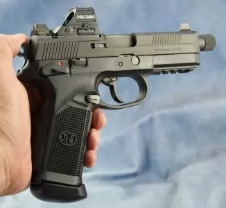 FN FNX-45 Tactical .45acp Threaded 5.3" barrel + Holosun Red Dot optic Current Bid $680.00 11d 16h | 10 Bids