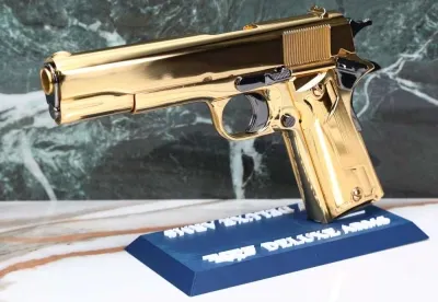 CUSTOM! Deluxe RIA 1911 24k Gold Plated w/Black Accents .45 ACP 8+1 M1911A1