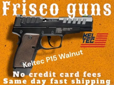 NEW Keltec P15 Walnut Grip 9mm 4” 2x15rd P15MBLK Kel-tec P-15 NoFee