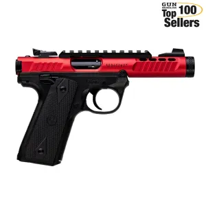 RUGER Mark IV 22/45 22LR 4.4in 10rd Red/Black Semi-Auto Pistol (43962)