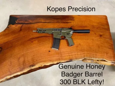 Kopes Precision 300 BLK Genuine Honey Badger Barrel ODG LEFTY