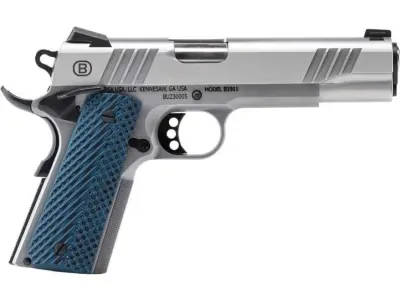 BERSA B1911 HGA 45 AUTO 5IN BBL BRUSHED STAINLESS NS AMBI 8RD VZ GRIPS
