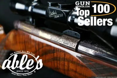 1968 W. German Weatherby Mark V, 300 Wby Mag, 24", Engraved Left Hand Rifle