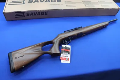 Savage Arms Model A22 TIMBER Rifle 22LR 18" Threaded Thumbhole Wood 47247