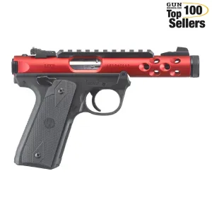 RUGER Mark IV 22/45 Lite 22LR 4.4" 10rd Red/Blk Single-Action Pistol 43910