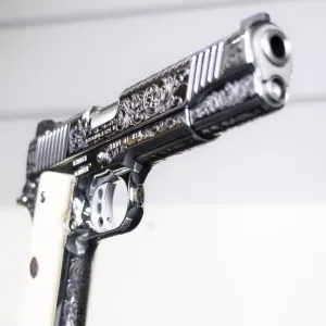 Kimber custom engraving service 1911 45 ACP stainless