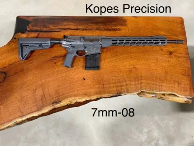 Kopes Precision 7mm-08 AR-10 Rifle, Sniper Grey