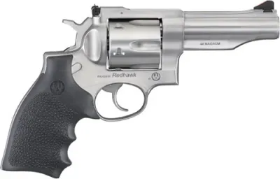 RUGER REDHAWK 44 REM MAG 4.2in. - STAINLESS RUBBER ADJUSTABLE
