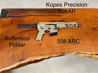 Kopes Precision BoltAR 338 ARC 7.5" Pistol Folding Stock Bolt Action