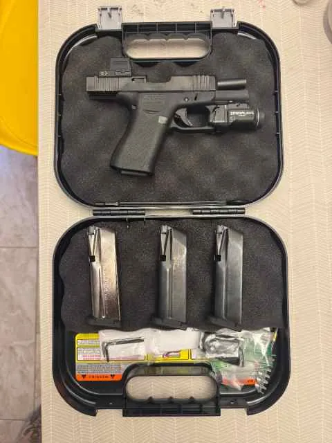 Glock 43x holosun stream light shield arms upgrade for sale in San Antonio Texas
