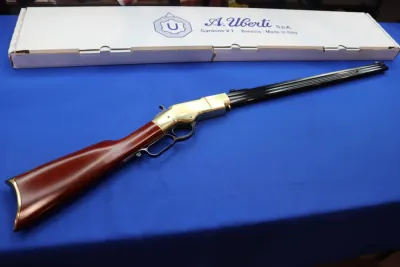 Uberti Model 1860 HENRY Rifle 45 COLT Brass Frame Lever Action 45LC ITALY