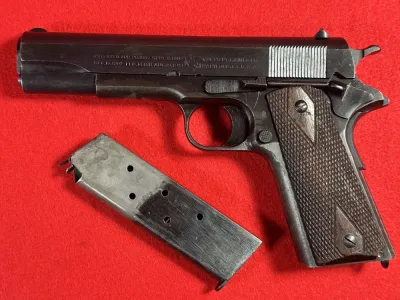 1919 WWI Colt Model 1911 US Army Property 45 ACP Pistol NICE Current Bid $1,400.00 5d 8h | 1 Bids