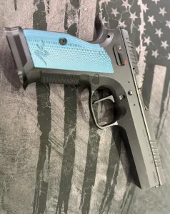 CZ TS2 WITH LIGHTNING BLUE HANDLE